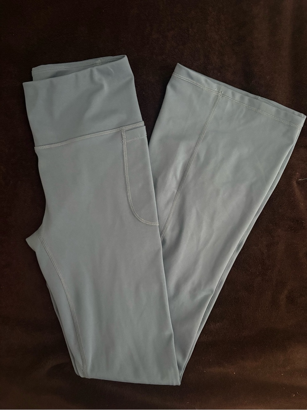 Women’s Turquoise High-Waist Flare Leg Active Pants